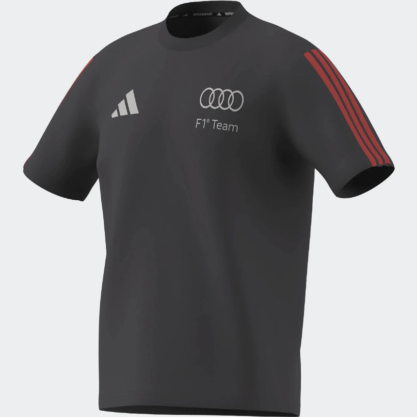 T-shirt Audi, DNA, piccolo logo, adidas, grigio