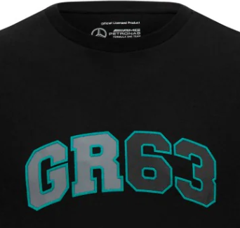 Mercedes T-Shirt, George Russell Logo, Schwarz