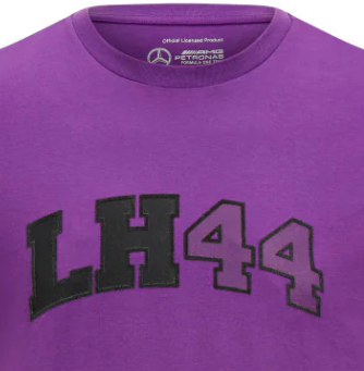 Mercedes Maglietta, Lewis Hamilton logo, viola