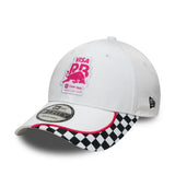Visa RB cappello, scacchiera, 9FORTY, New Era, bianco